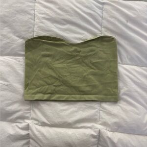 Out From Under Strapless Ribbed Olive Green Tube Top